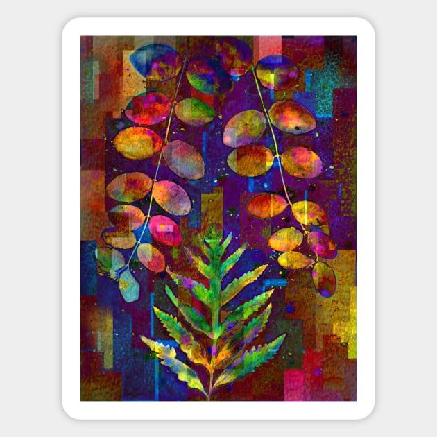 Botanical Autumn colors Sticker by redwitchart